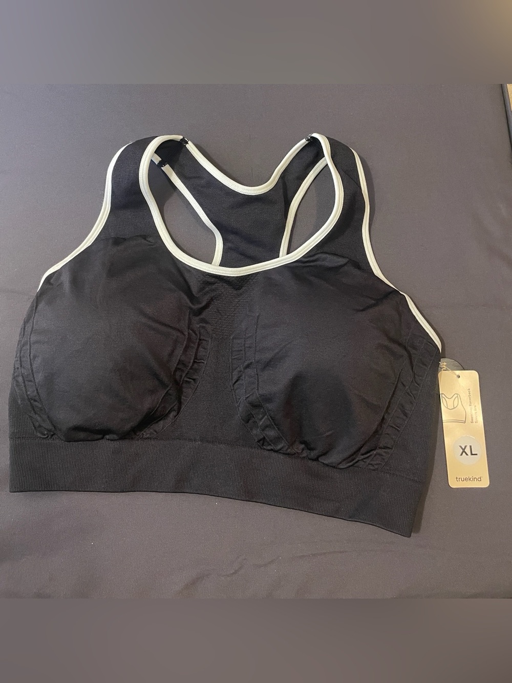 NWT TrueKind Seamless Racetrack Sports Bra XL low to medium impact